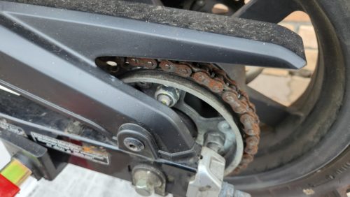 チェーン清掃＆注油：作業前