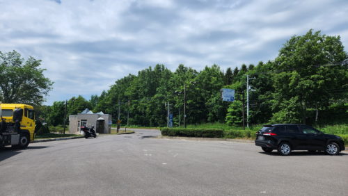 能取湖畔駐車場入口