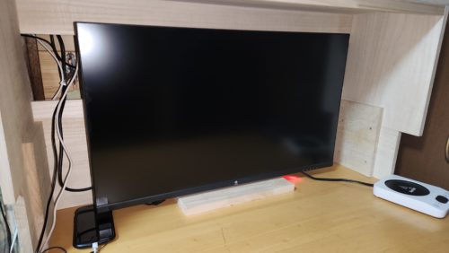 自作ラック装着