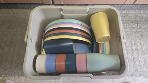 食器セットinメッシュカーゴ