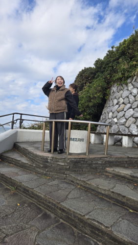 途中の展望台から