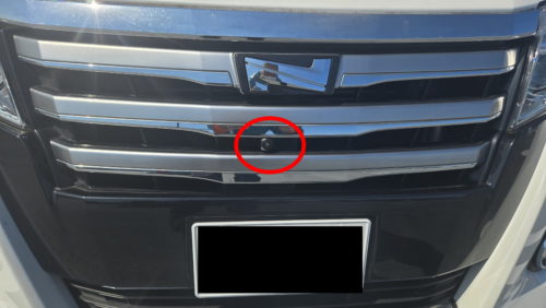 フロントサイドビュー用カメラ取り付け