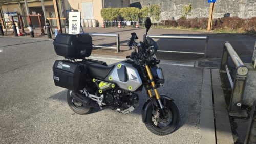 バイクはガラガラ