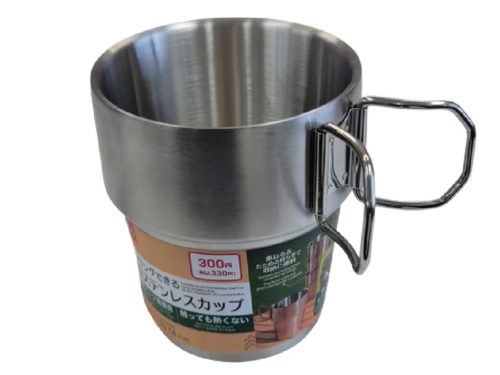 『スタッキングできる2重ステンレスカップ』